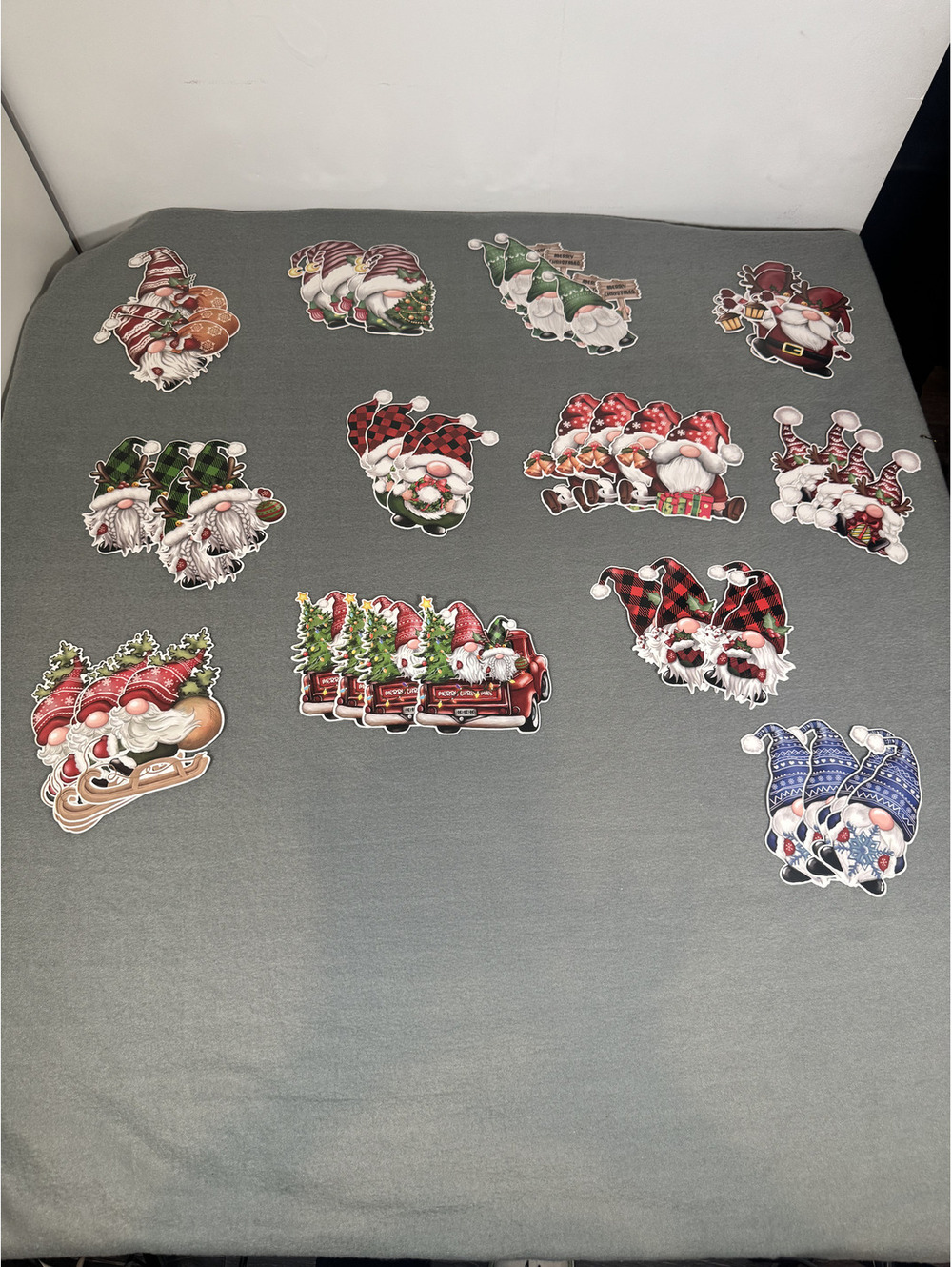 48 Pcs Christmas Gnome Cutouts
